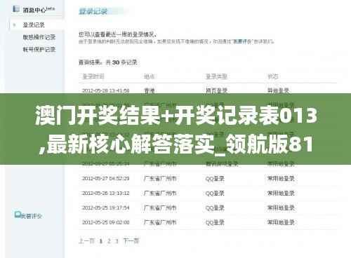 澳门开奖结果+开奖记录表013,最新核心解答落实_领航版81.969-2