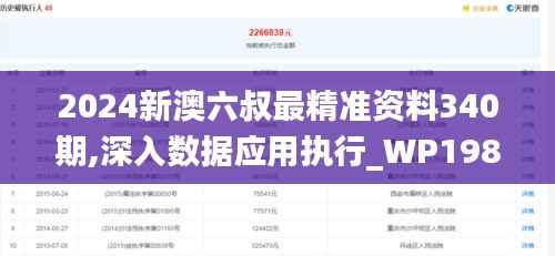 2024新澳六叔最精准资料340期,深入数据应用执行_WP198.367-6