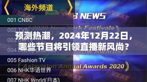 预测热潮,未来直播新风尚引领者——2024年节目展望