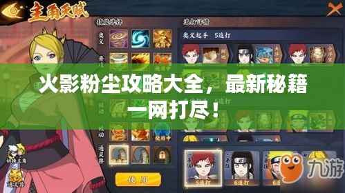 火影粉尘攻略大全,最新秘籍一网打尽!