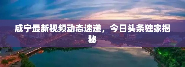 咸宁最新视频动态速递,今日头条独家揭秘