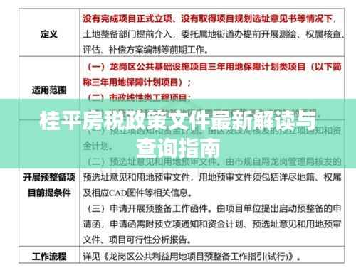 桂平房税政策文件最新解读与查询指南