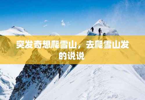 突发奇想爬雪山，去爬雪山发的说说 
